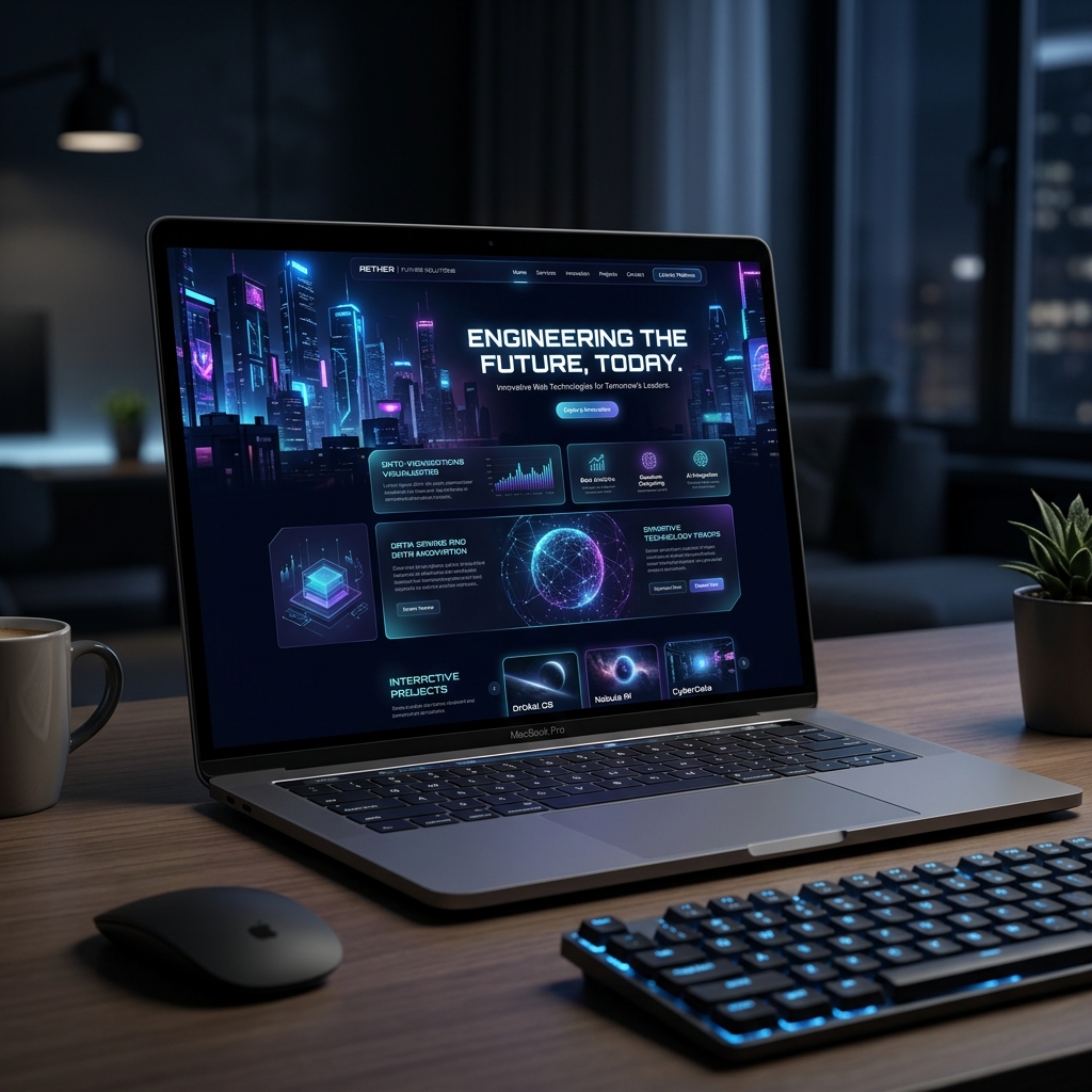 Sleek Web Design Mockup